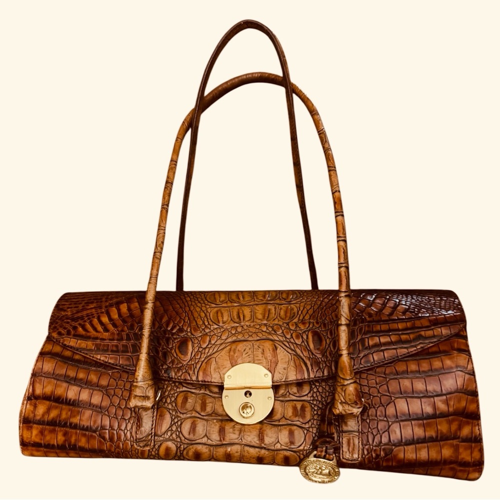 Brahmin Tan Crocodile Shoulder Bag